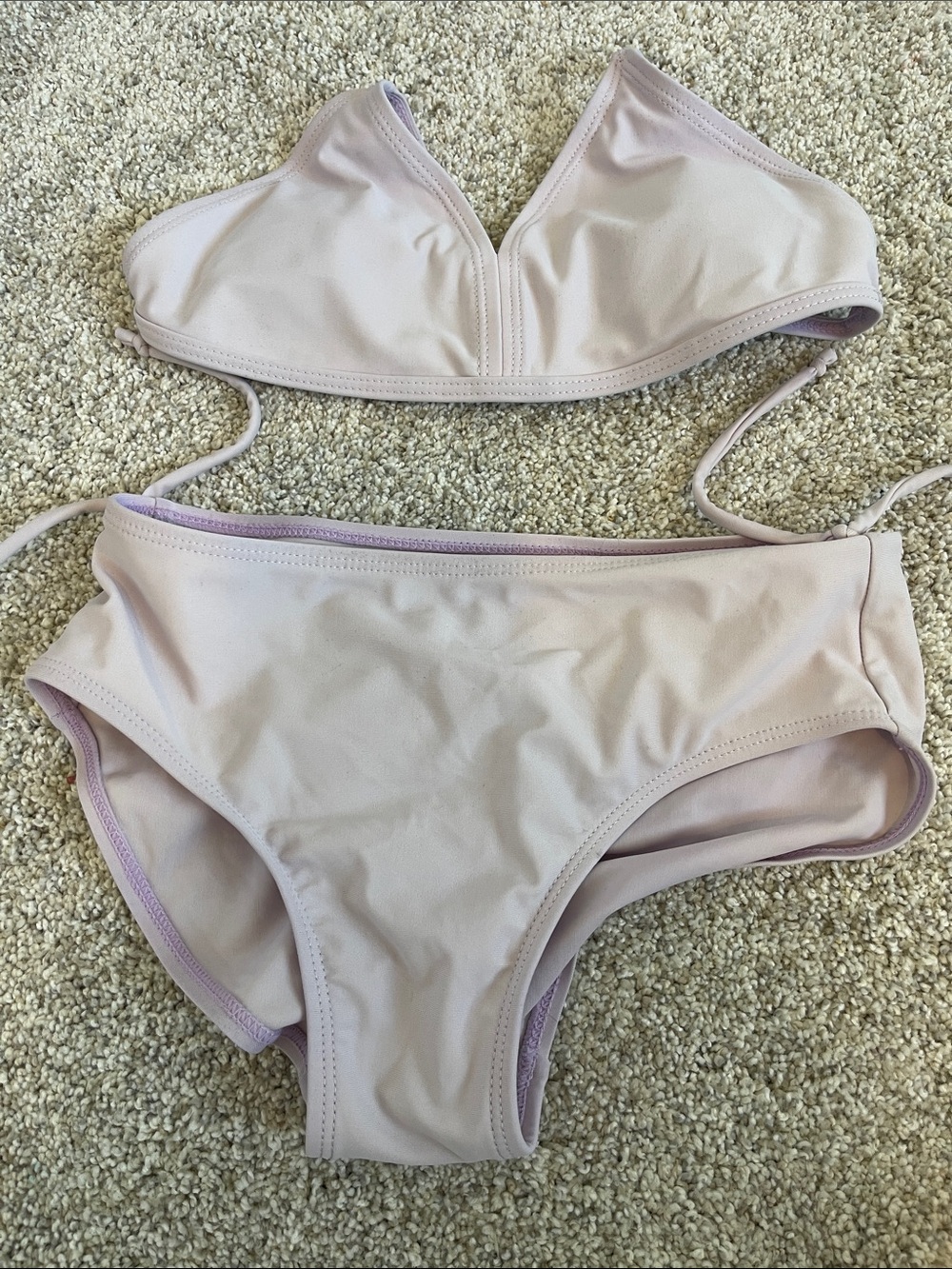 Light Mauve Two-Piece Bikini Set